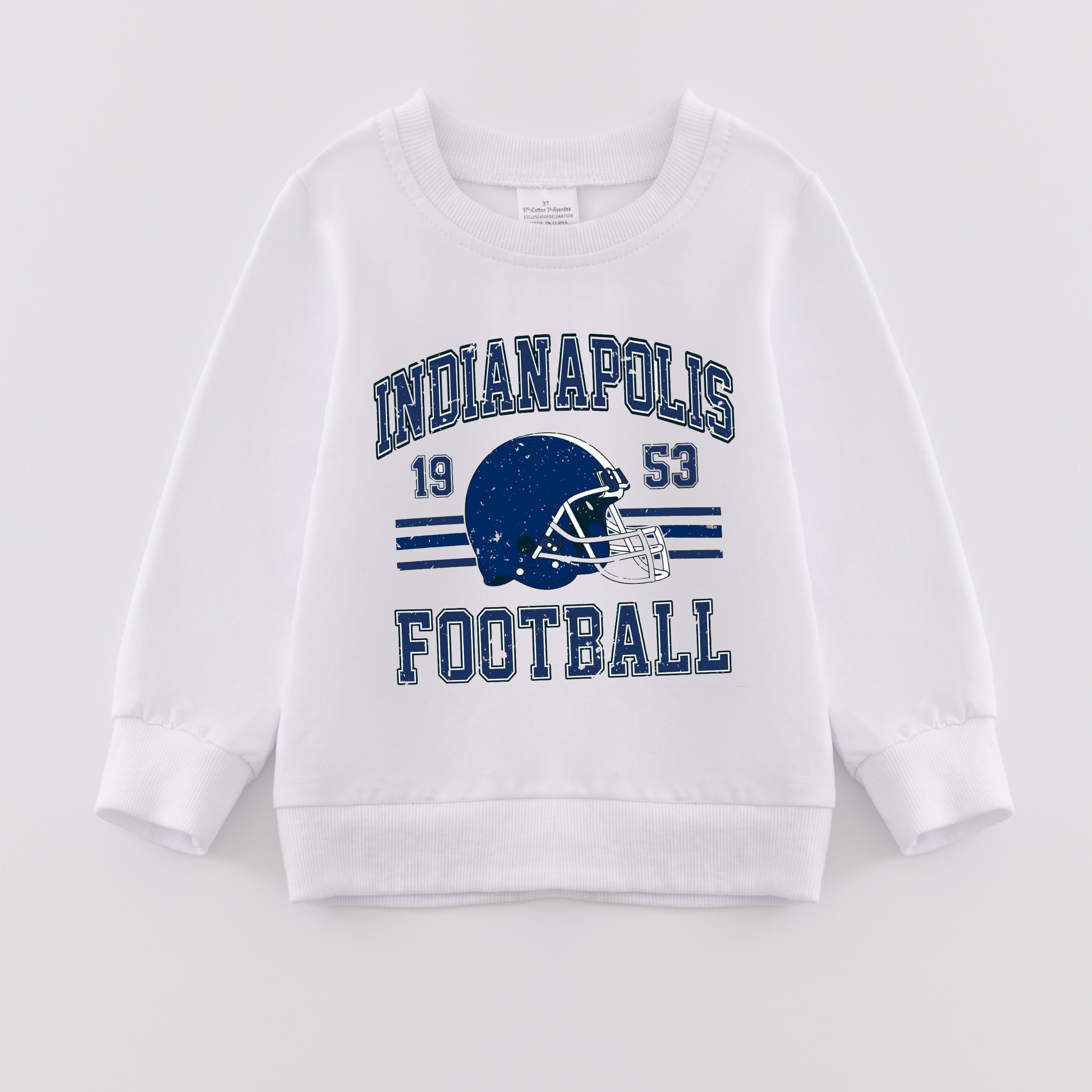 （Pre Order）Girls Fall Football Print Sweatshirt