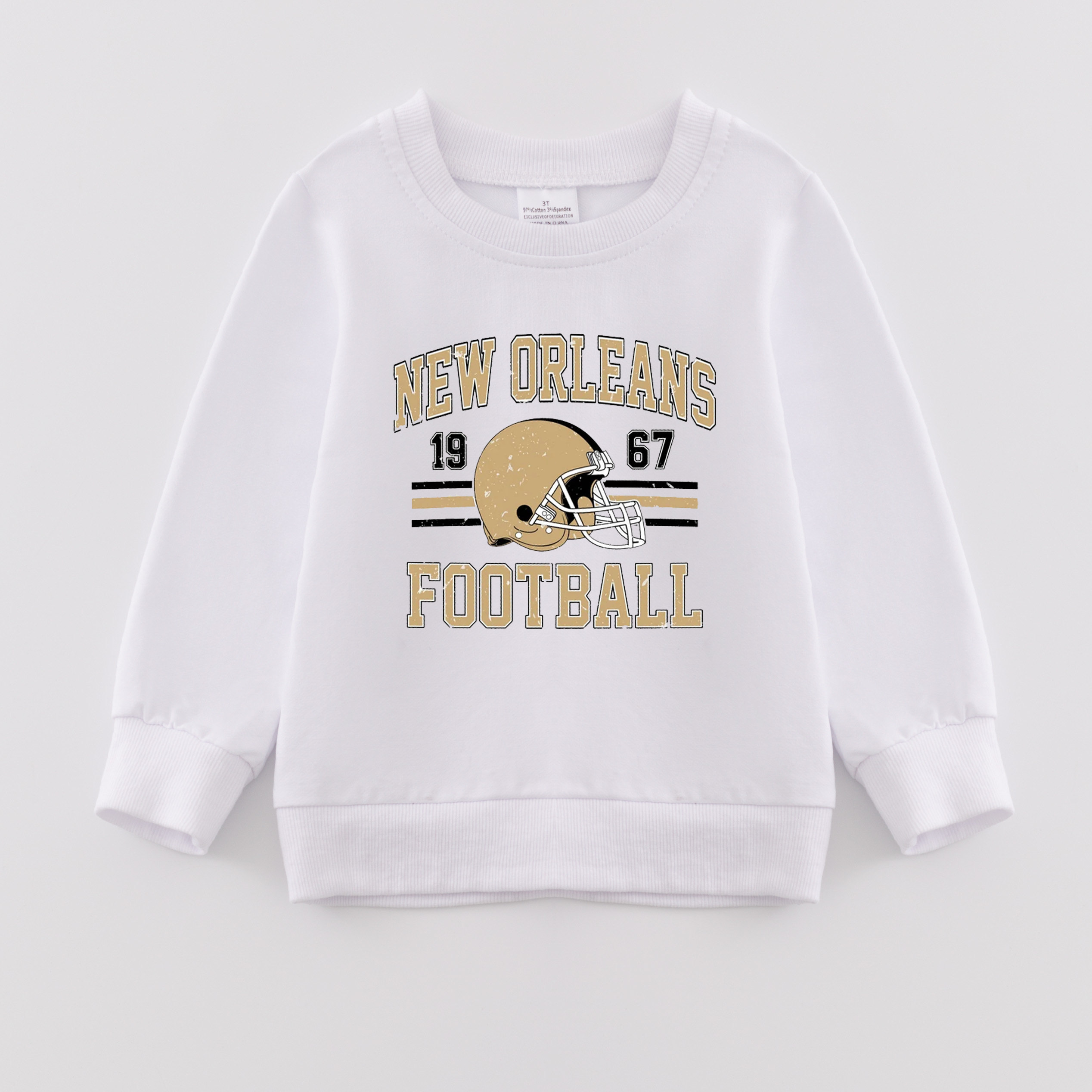 （Pre Order）Girls Fall Football Print Sweatshirt