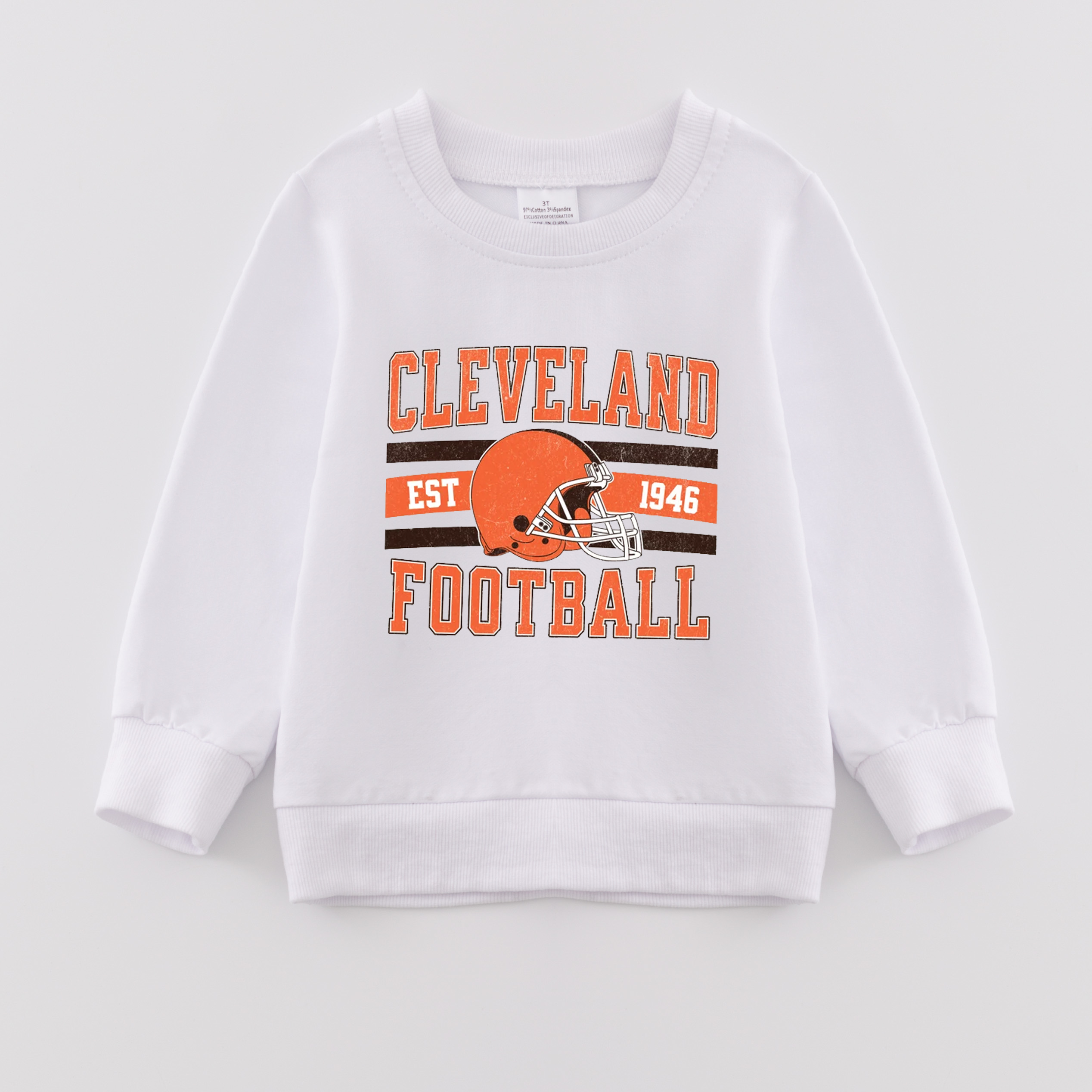 （Pre Order）Girls Fall Football Print Sweatshirt