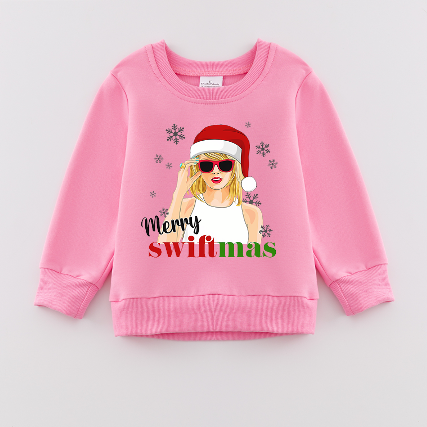 （Pre Order）Girls Christmas Print Sweatshirt