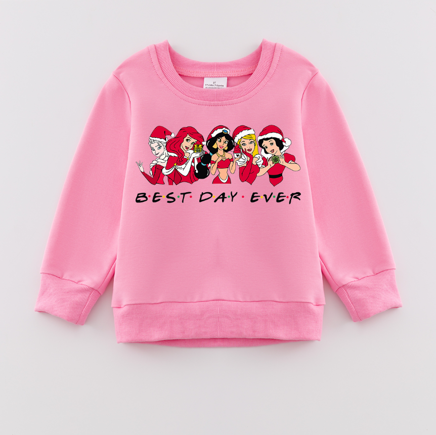 （Pre Order）Girls Christmas Print Sweatshirt