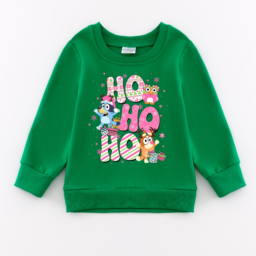 （Pre Order）Girls Christmas Print Sweatshirt