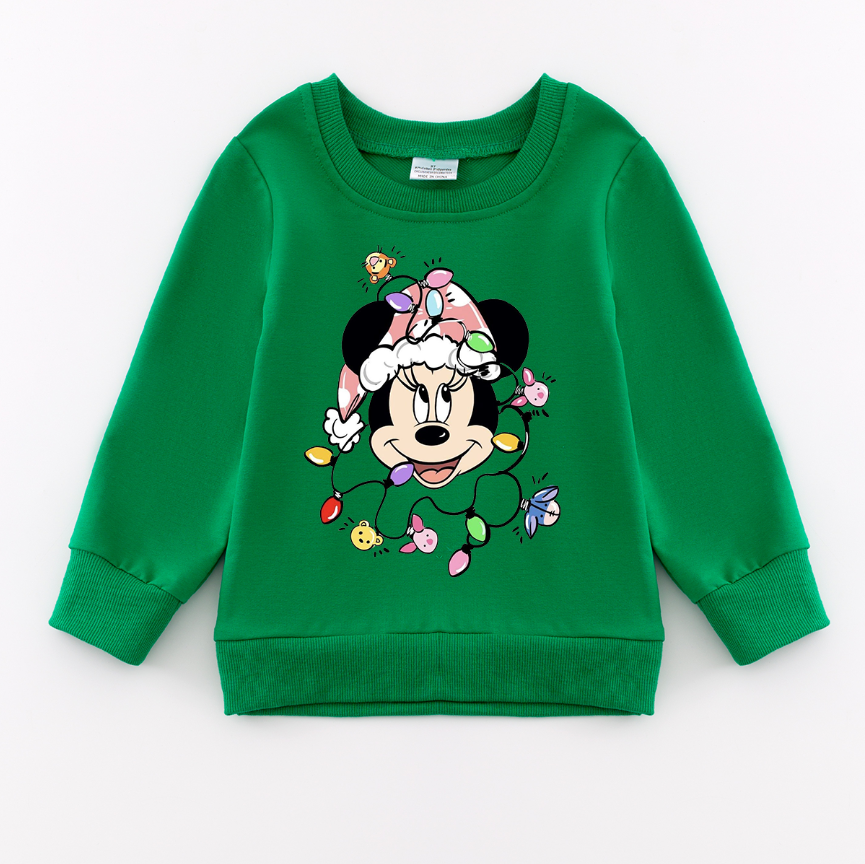 （Pre Order）Girls Christmas Print Sweatshirt