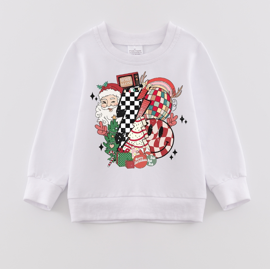 （Pre Order）Girls Christmas Print Sweatshirt