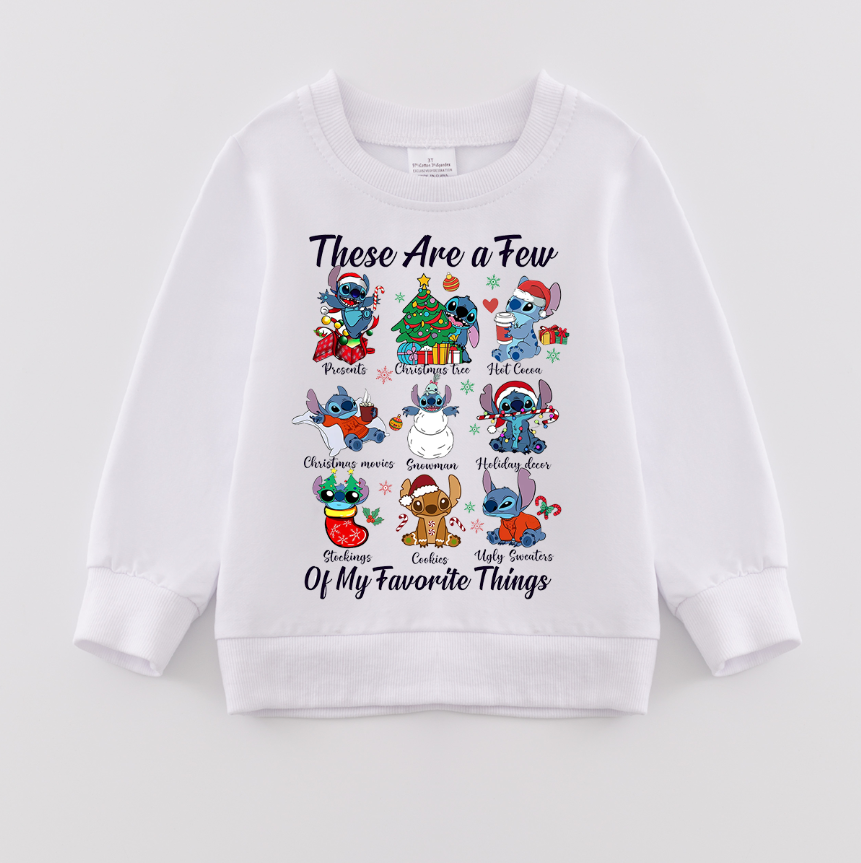 （Pre Order）Girls Christmas Print Sweatshirt