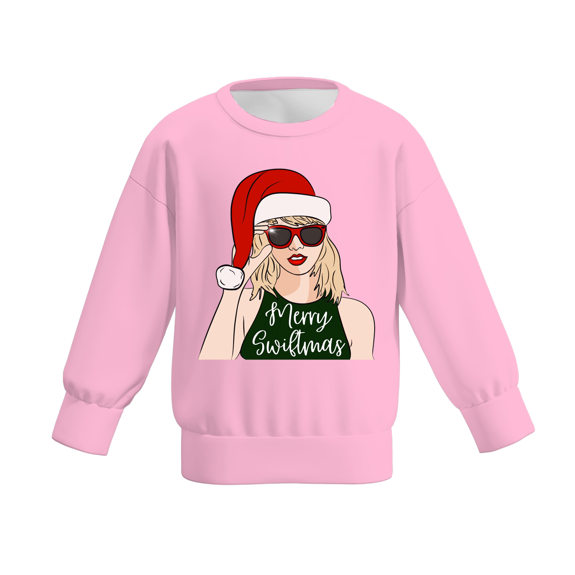 （Pre Order）Girls Christmas Cartoon Print Sweatshirt