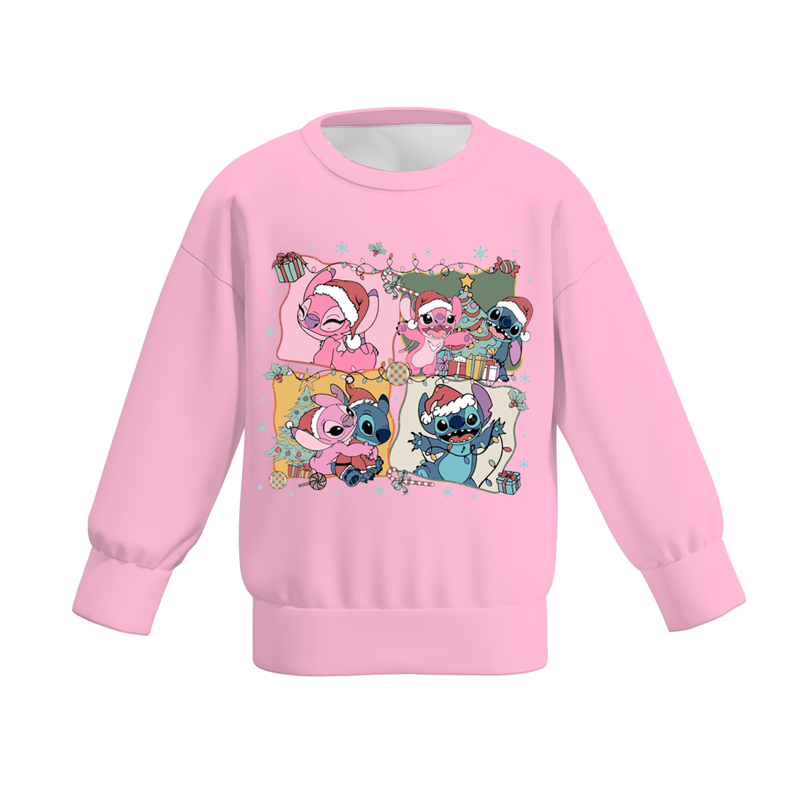 （Pre Order）Girls Christmas Cartoon Print Sweatshirt