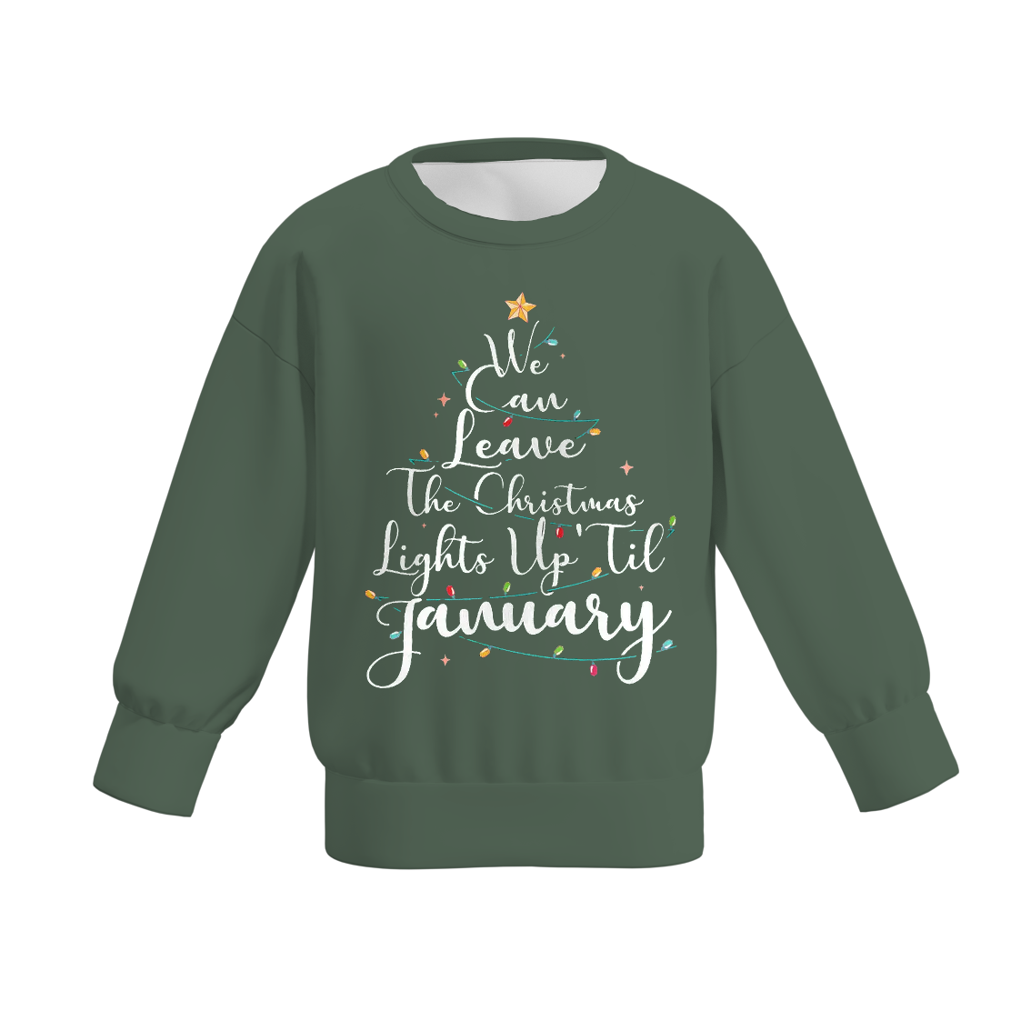 （Pre Order）Girls Christmas Cartoon Print Sweatshirt