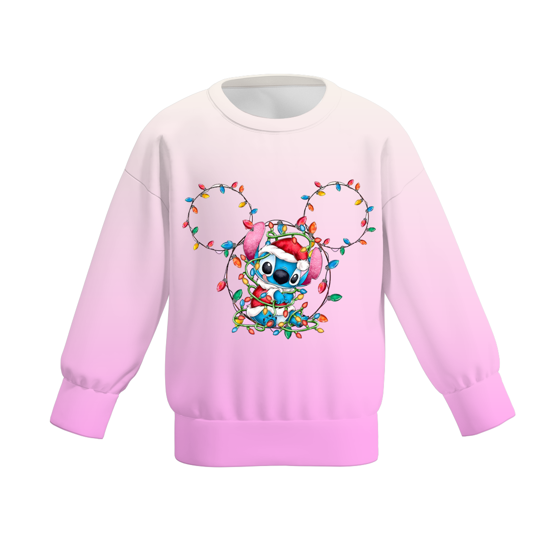 （Pre Order）Girls Christmas Cartoon Print Sweatshirt