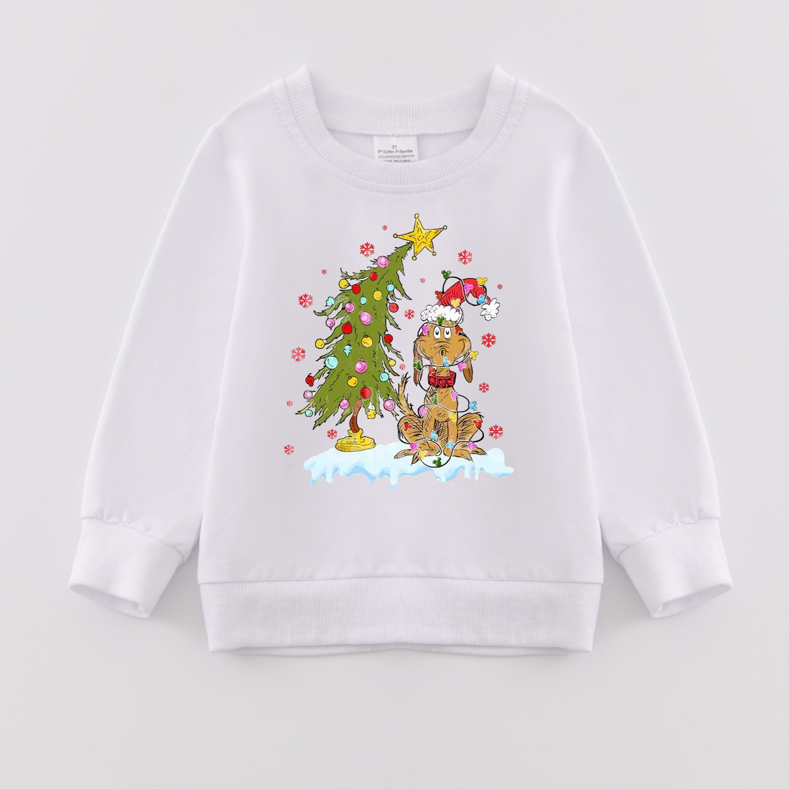 （Pre Order）Girls Christmas Print Sweatshirt