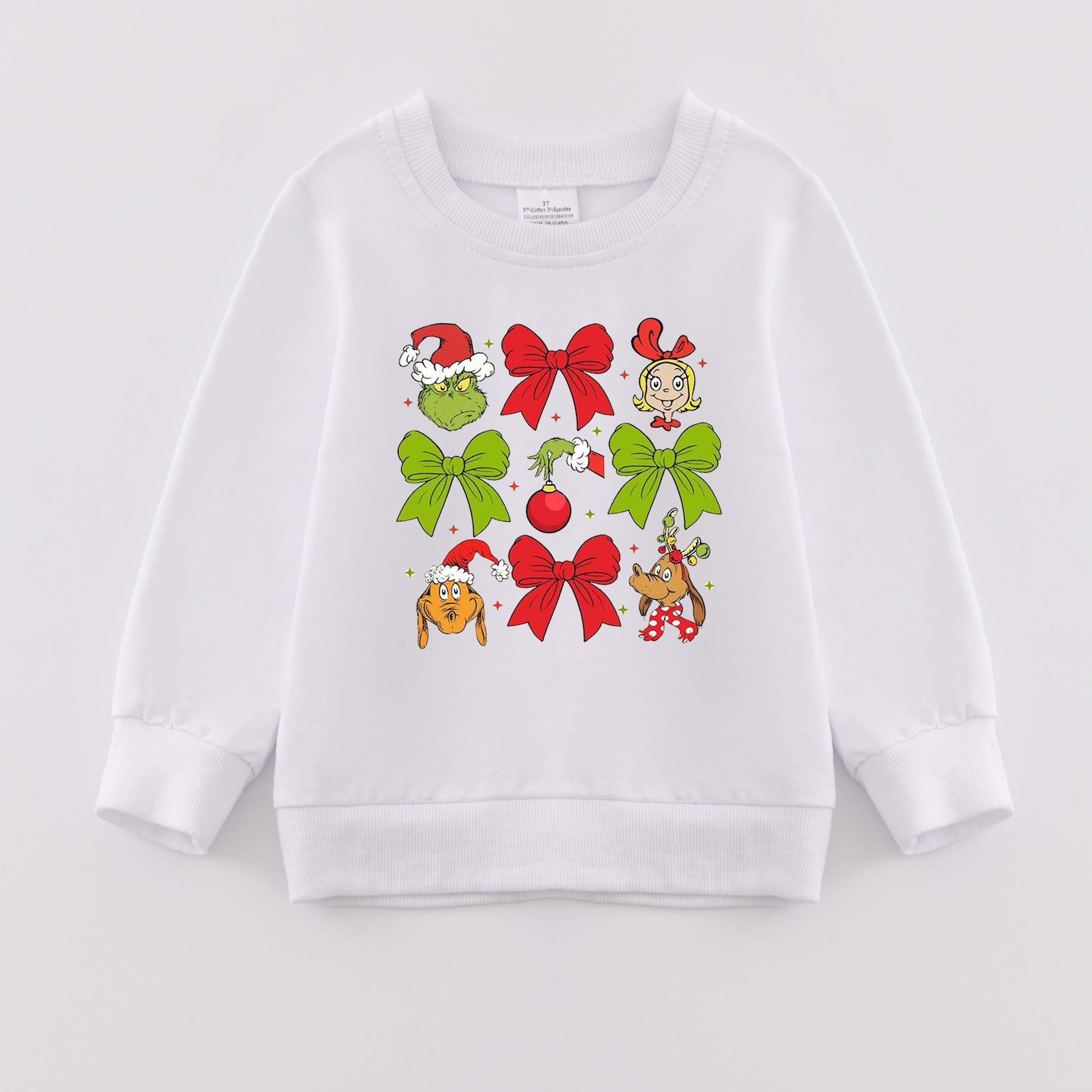 （Pre Order）Girls Christmas Print Sweatshirt