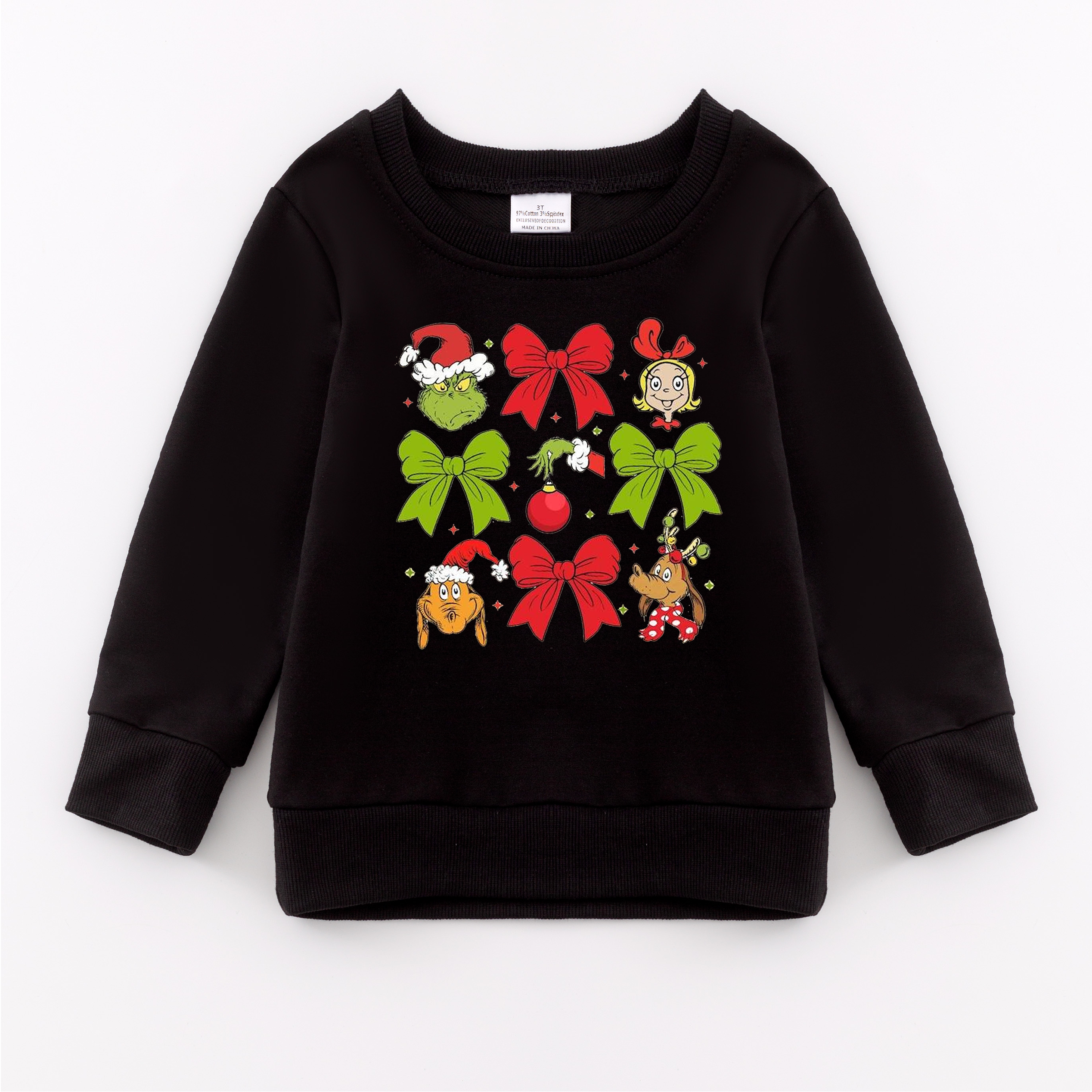 （Pre Order）Girls Christmas Print Sweatshirt