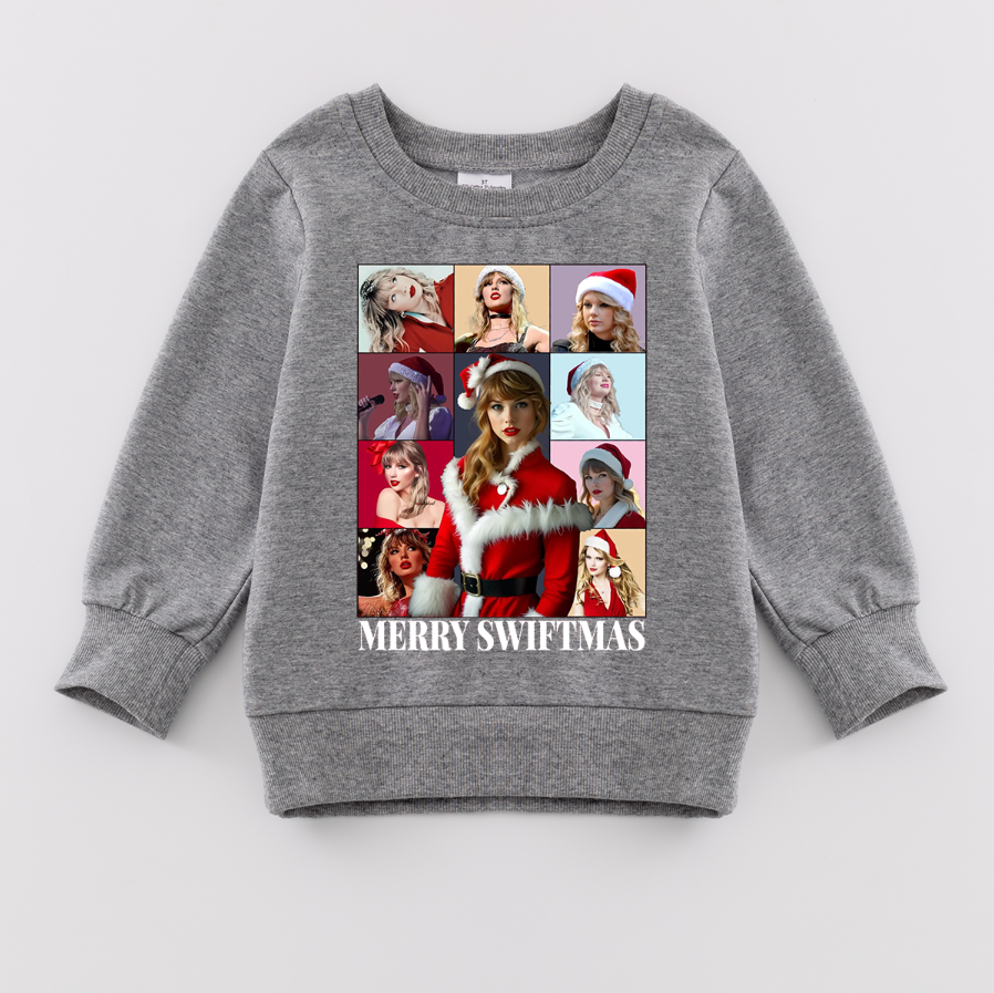 （Pre Order）Girls Christmas Print Sweatshirt