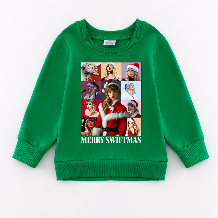 （Pre Order）Girls Christmas Print Sweatshirt