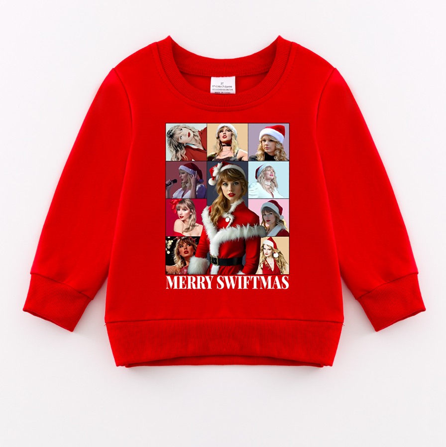 （Pre Order）Girls Christmas Print Sweatshirt