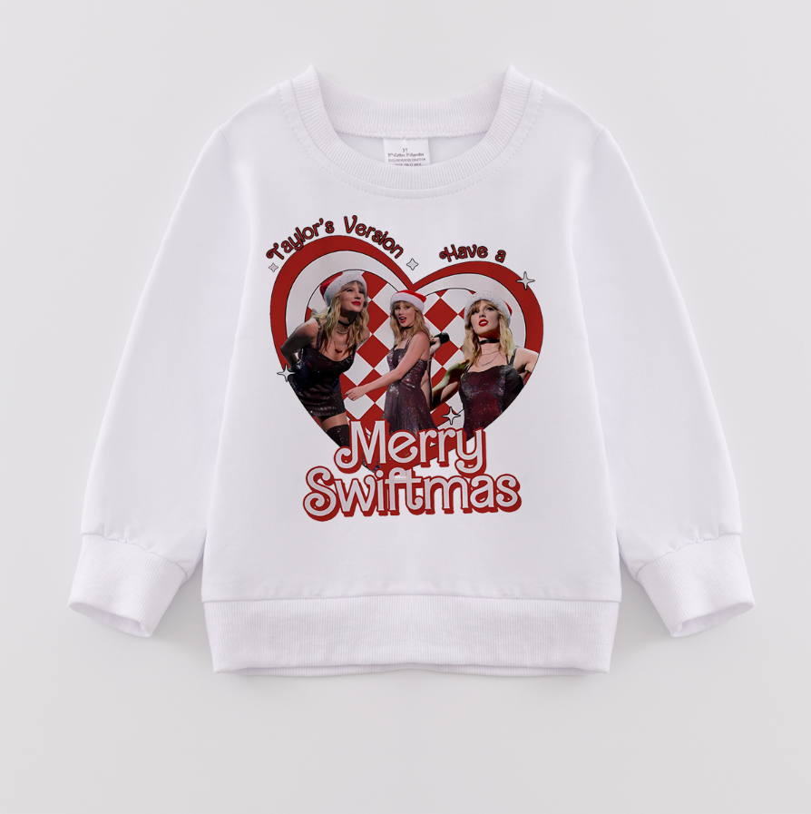 （Pre Order）Girls Christmas Print Sweatshirt