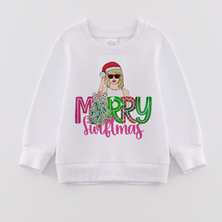 （Pre Order）Girls Christmas Print Sweatshirt