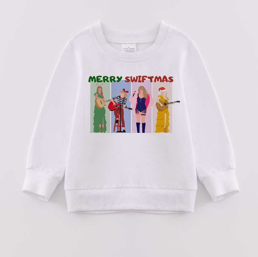 （Pre Order）Girls Christmas Print Sweatshirt