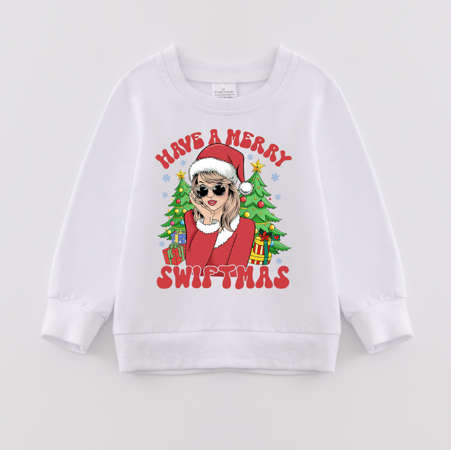 （Pre Order）Girls Christmas Print Sweatshirt