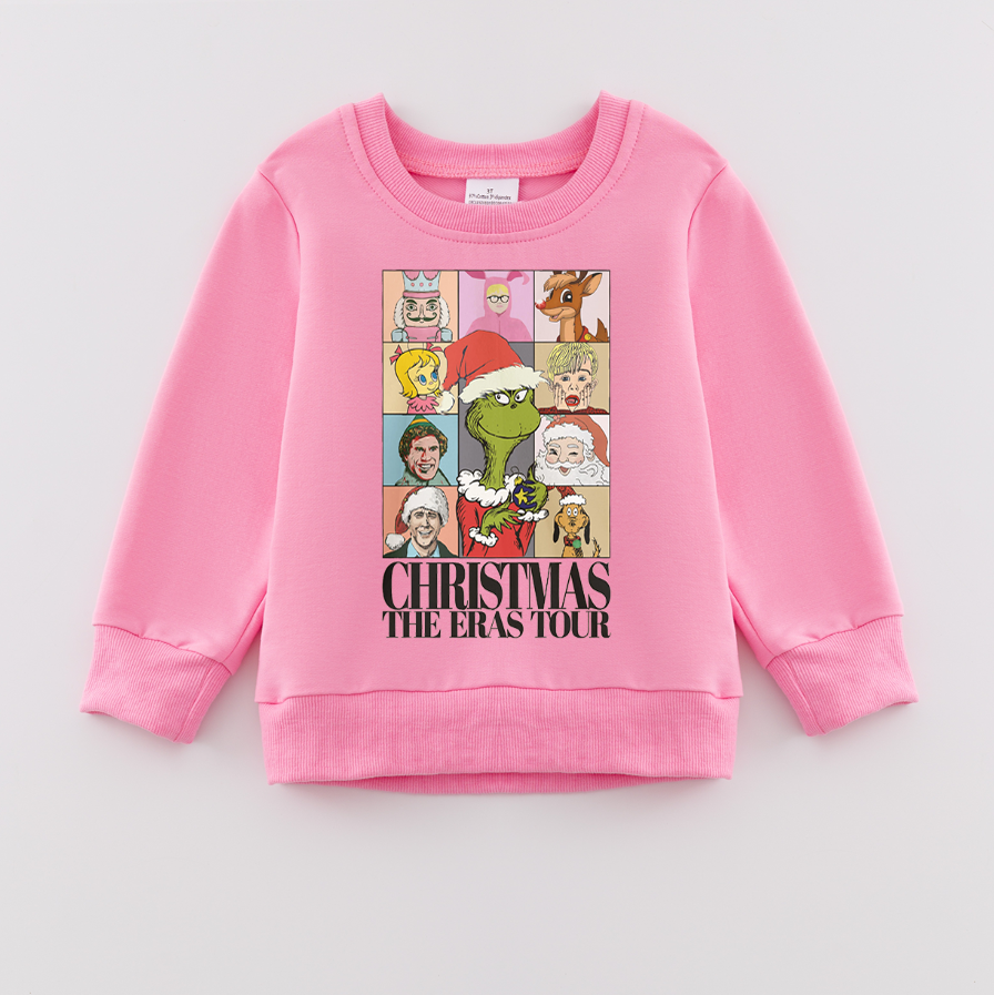 （Pre Order）Girls Christmas Print Sweatshirt