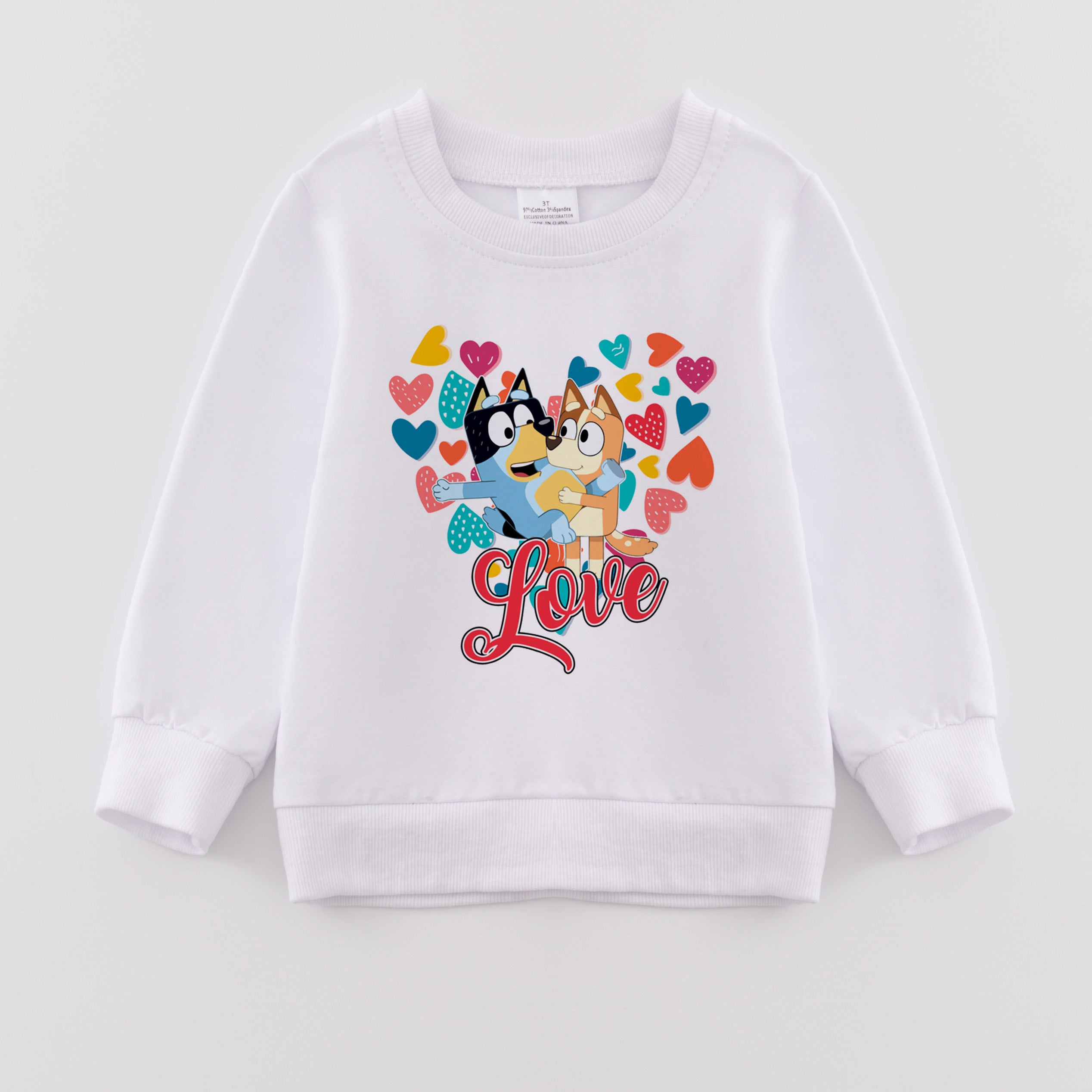 （Pre Order）Girls Fall Cartoon and TS Print Sweatshirt