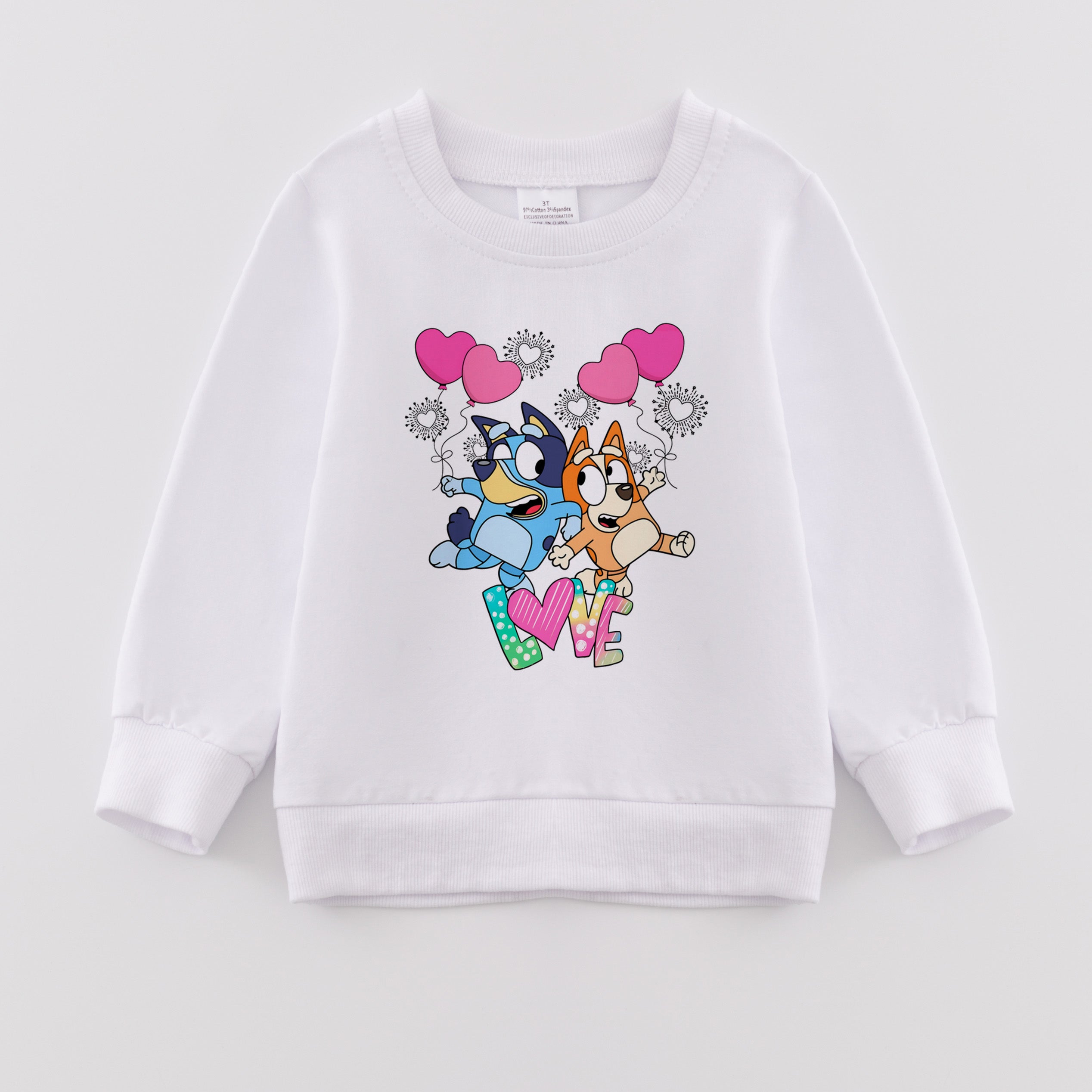 （Pre Order）Girls Fall Cartoon and TS Print Sweatshirt