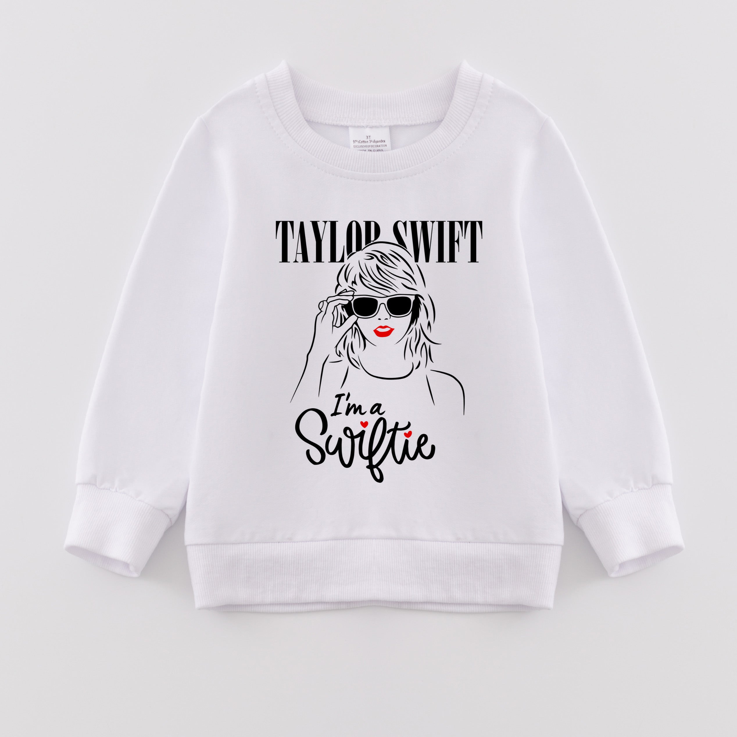 （Pre Order）Girls Fall Cartoon and TS Print Sweatshirt