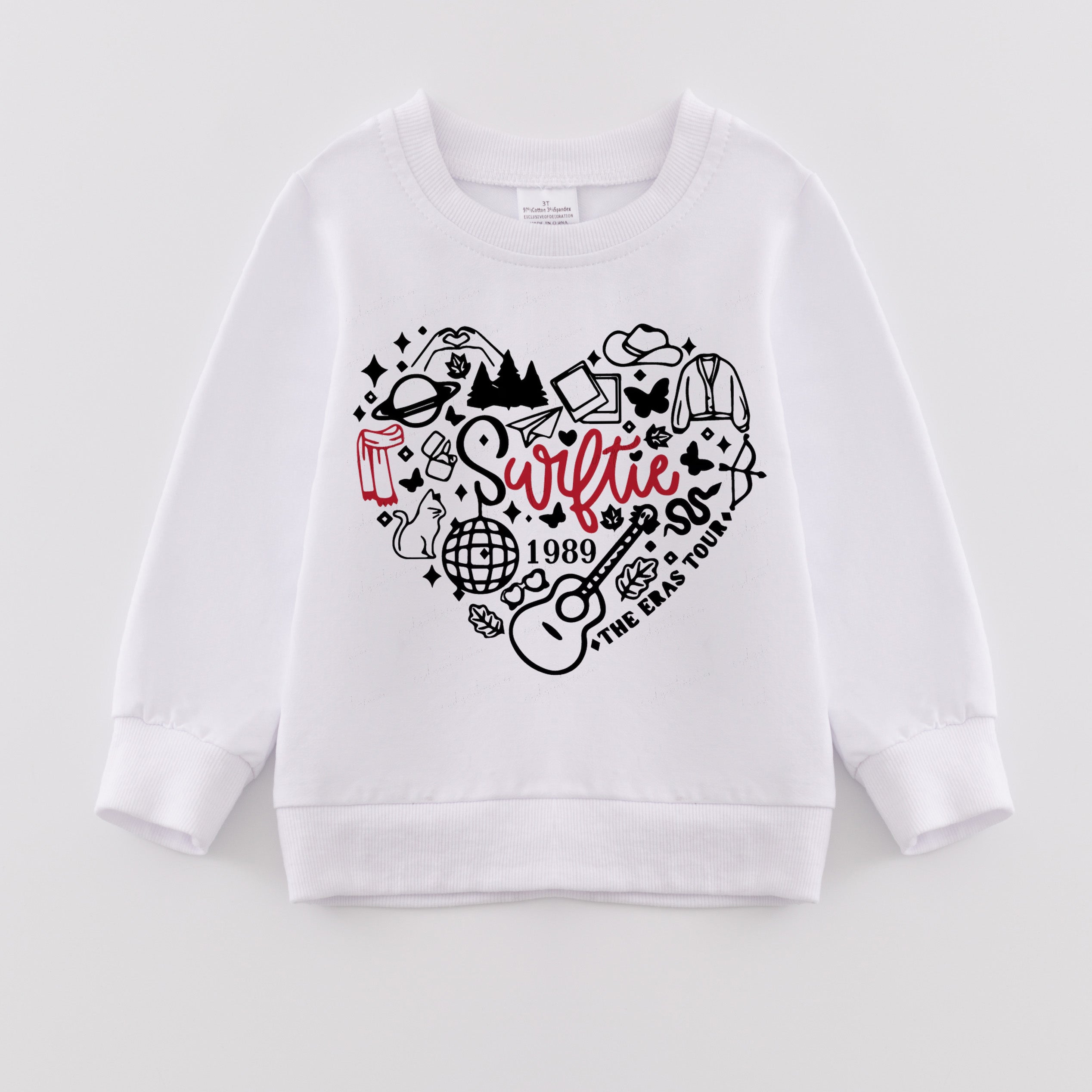 （Pre Order）Girls Fall Cartoon and TS Print Sweatshirt