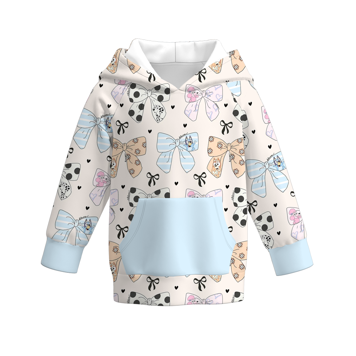 （Pre Order）Boys and Girls Valentine's Day Cute Cartoon Print Hoodie