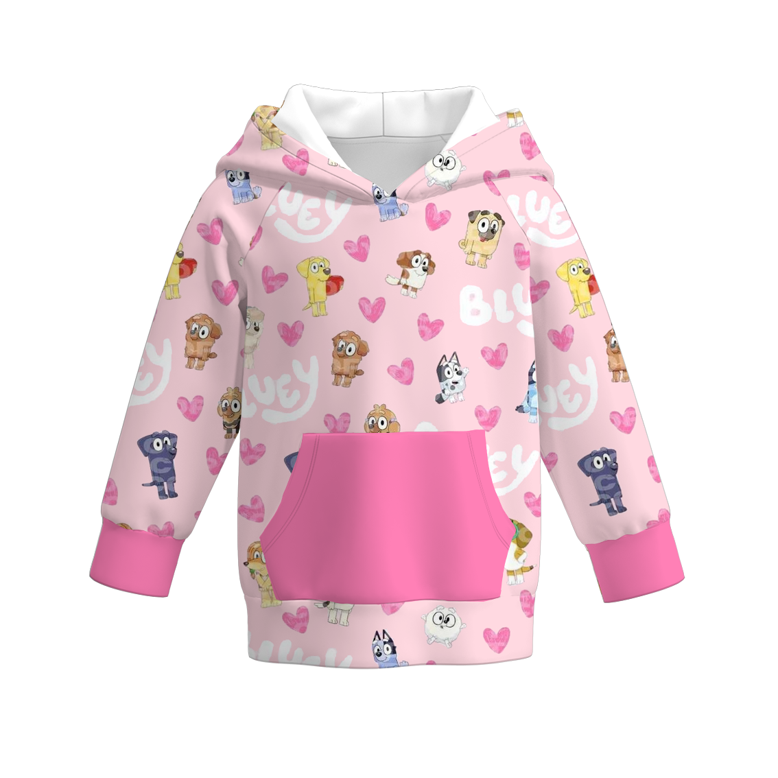 （Pre Order）Boys and Girls Valentine's Day Cute Cartoon Print Hoodie