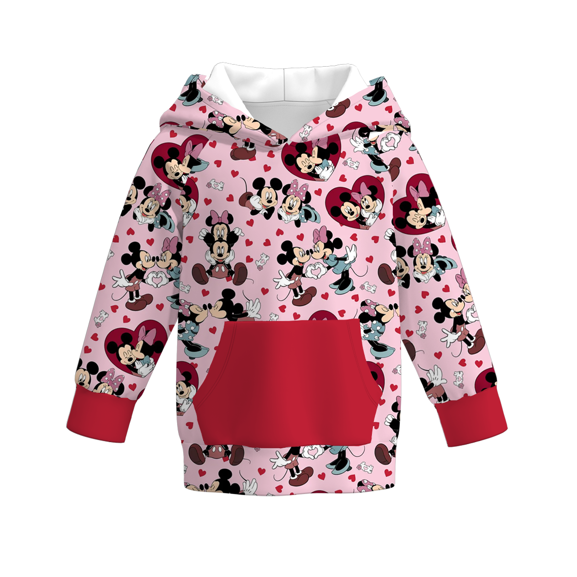 （Pre Order）Girls Valentine's Day Cartoon Print Hoodie