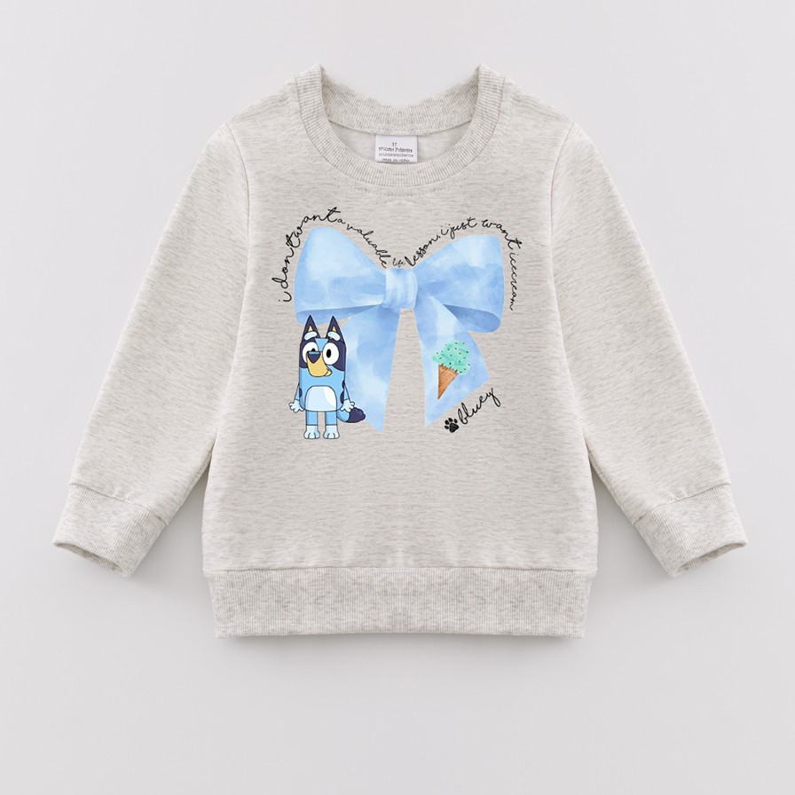 （Pre Order）Girls Fall Cartoon Print Sweatshirt