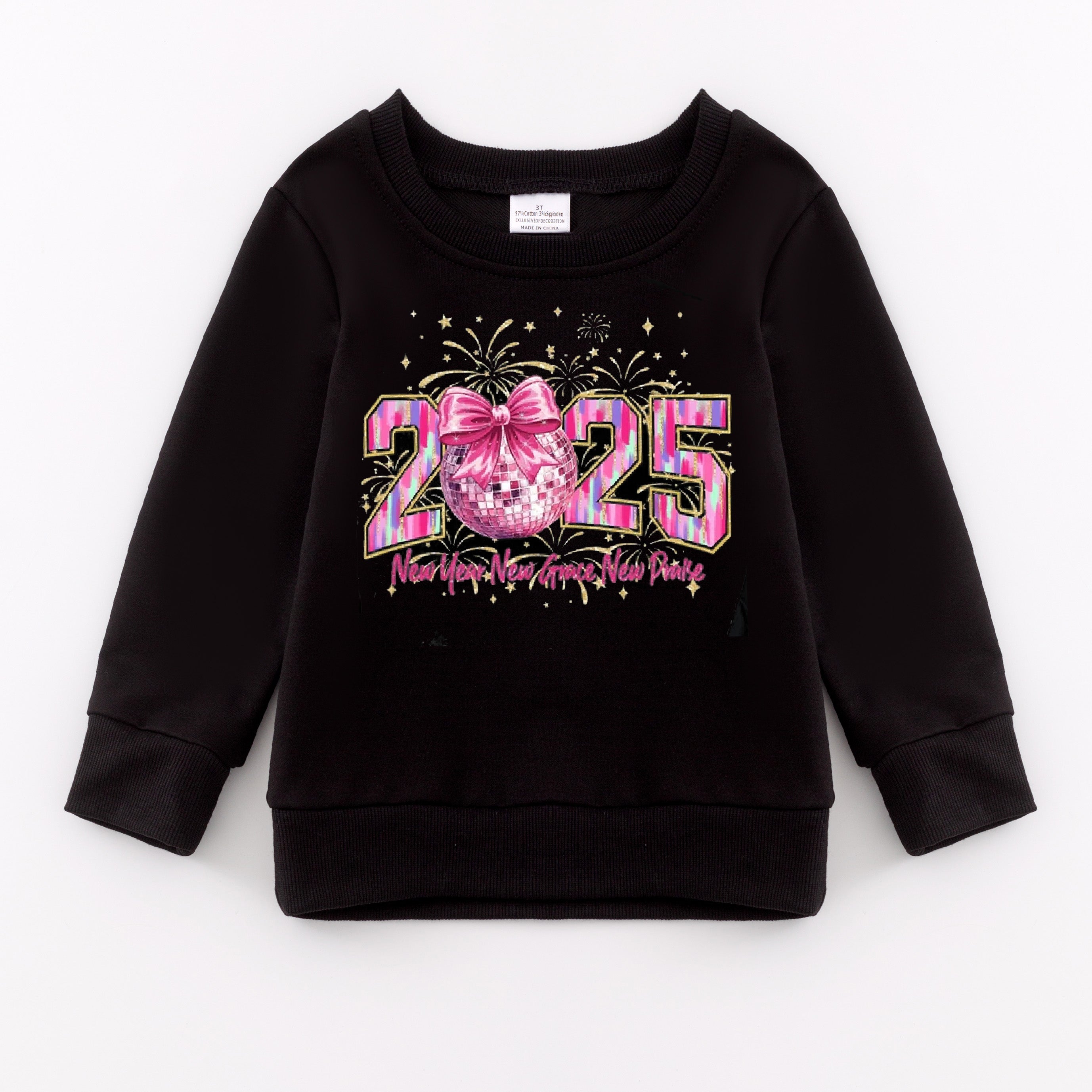 （Pre Order）Girls New Year Print Sweatshirt