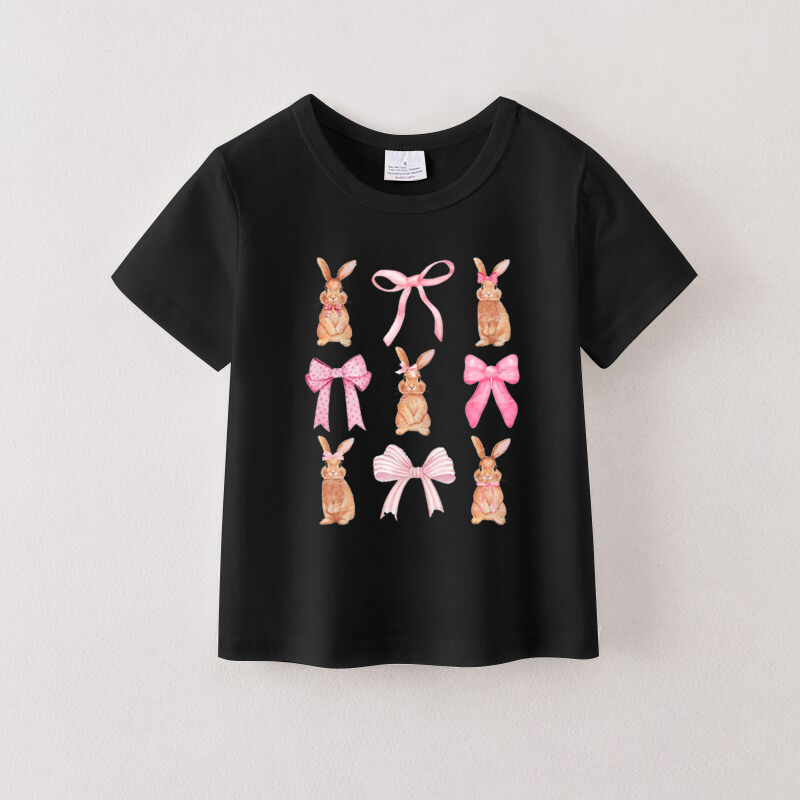 （Pre Order）Girls Easter Bunny Print T-shirt