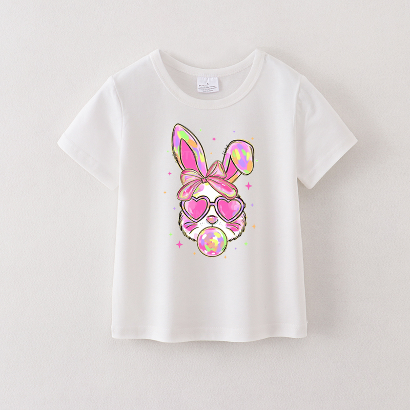 （Pre Order）Girls Easter Bunny Print T-shirt