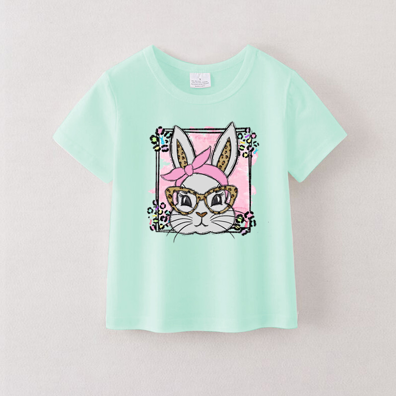 （Pre Order）Girls Easter Bunny Print T-shirt