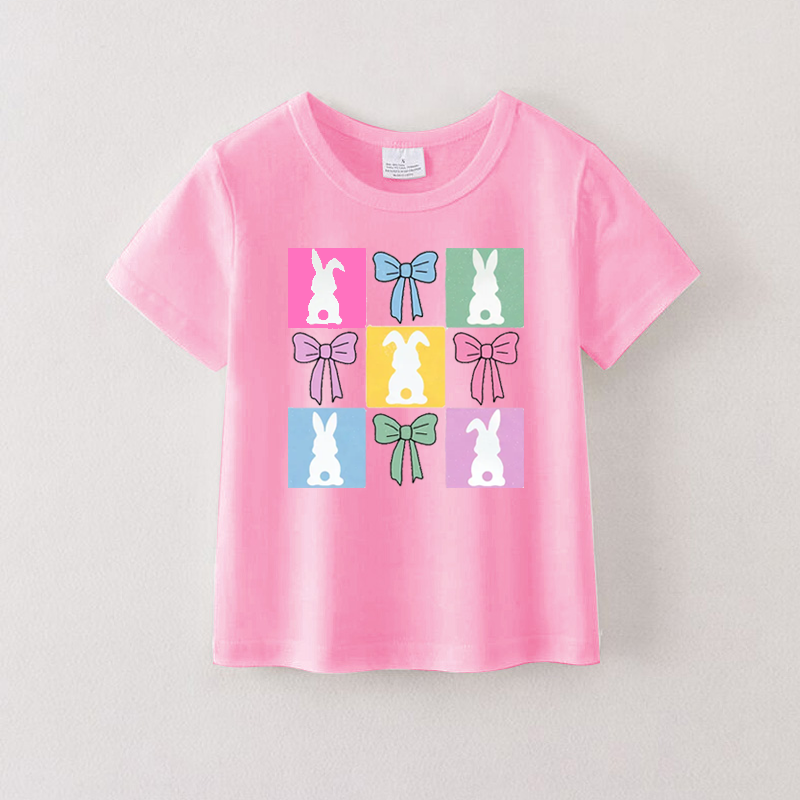 （Pre Order）Girls Easter Bunny Print T-shirt