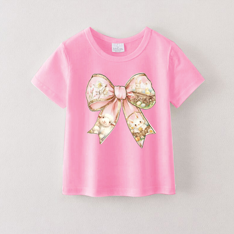 （Pre Order）Girls Easter Bunny Print T-shirt