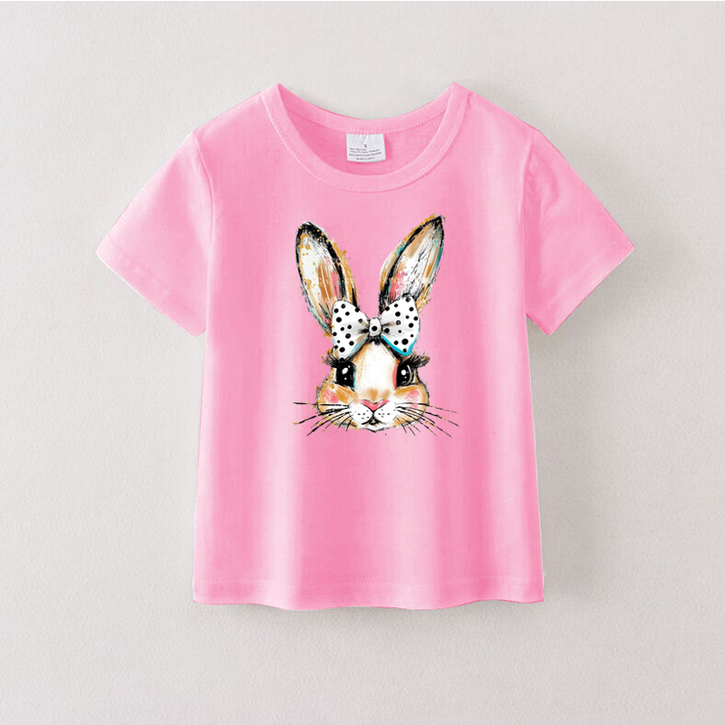 （Pre Order）Girls Easter Bunny Print T-shirt