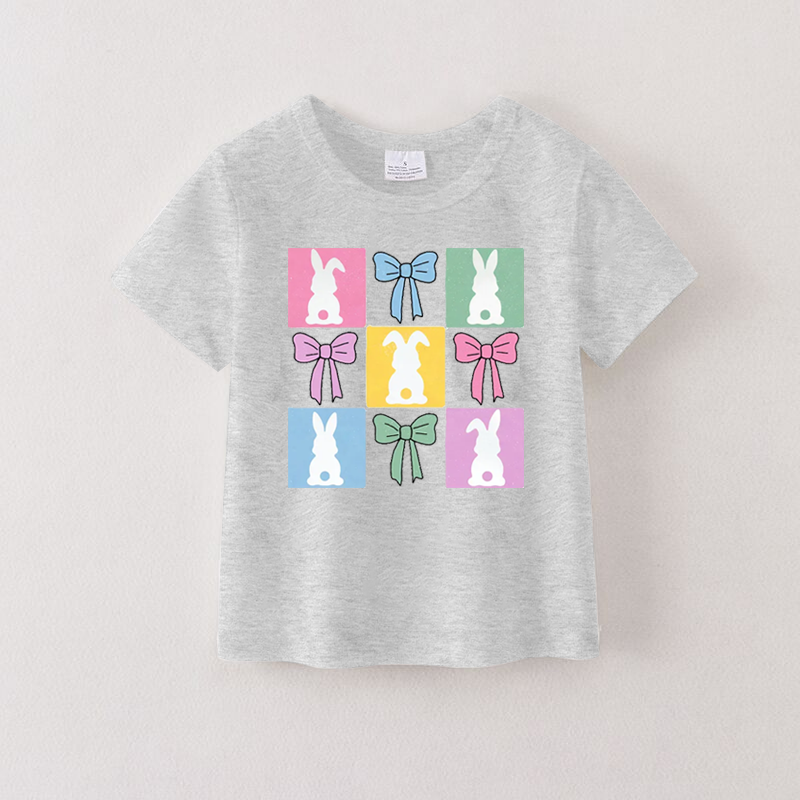 （Pre Order）Girls Easter Bunny Print T-shirt