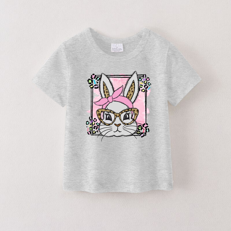 （Pre Order）Girls Easter Bunny Print T-shirt