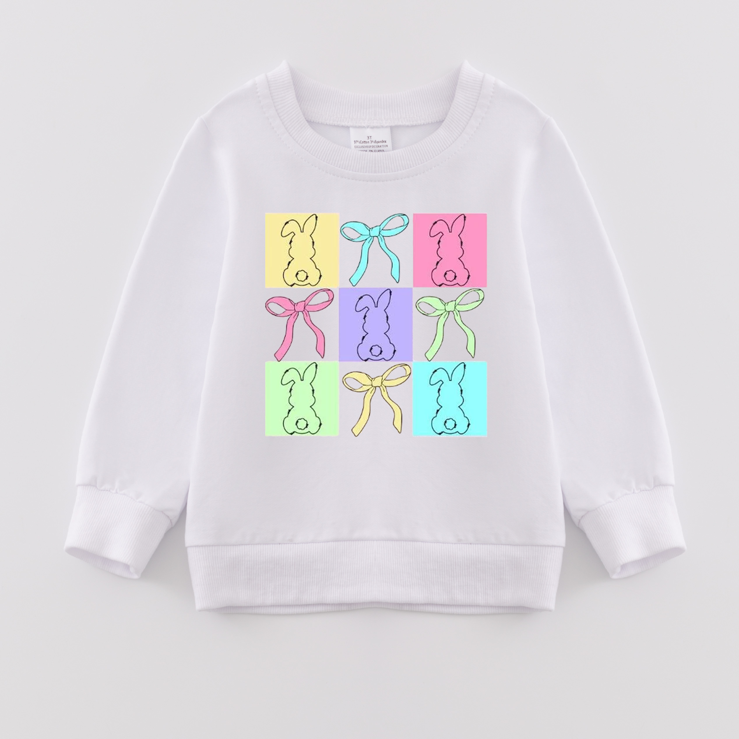 （Pre Order）Mommy and Me Easter Bunny Print Sweatshirt