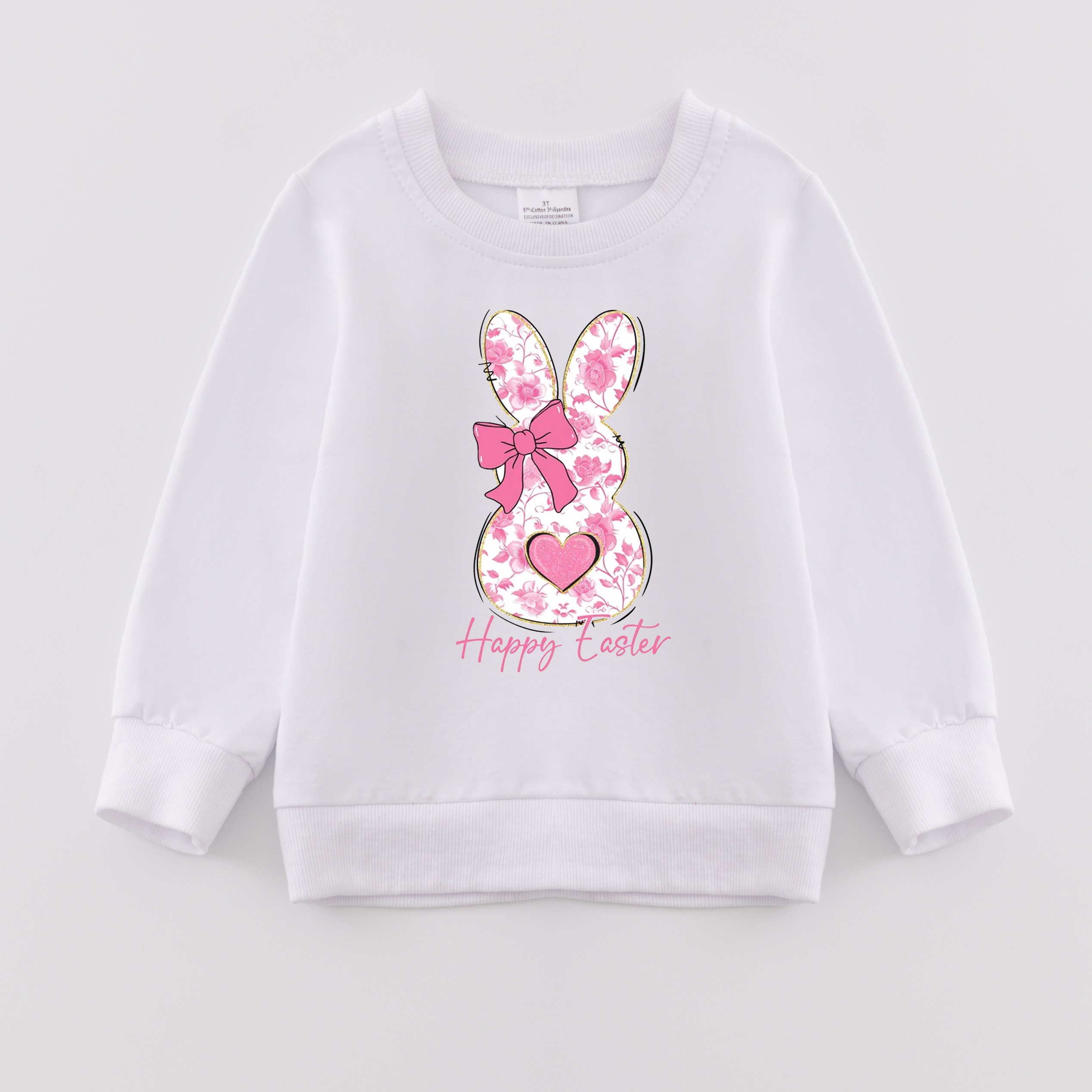 （Pre Order）Mommy and Me Easter Bunny Print Sweatshirt