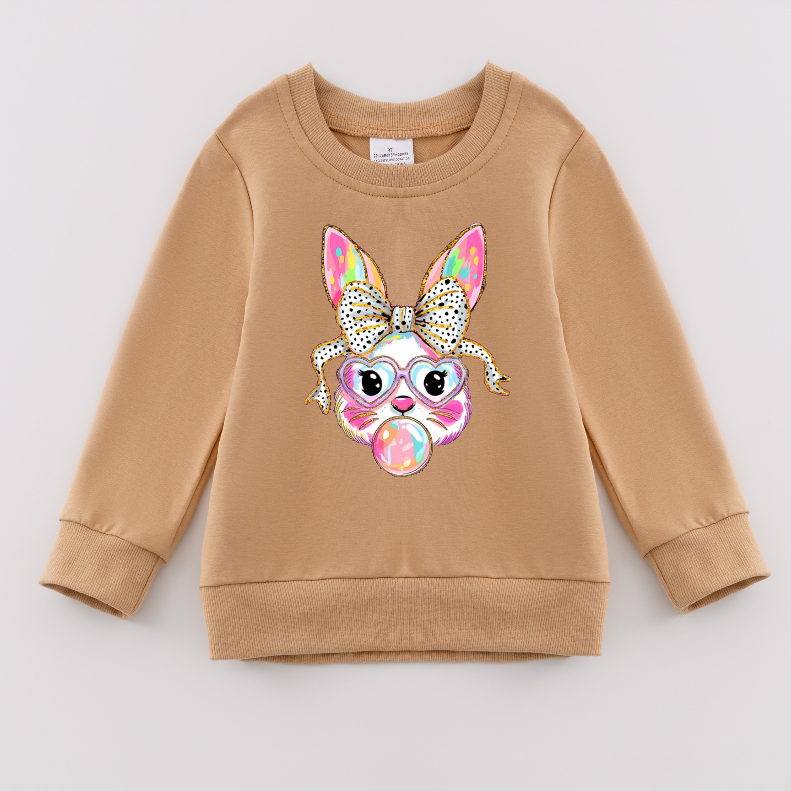 （Pre Order）Mommy and Me Easter Bunny Print Sweatshirt