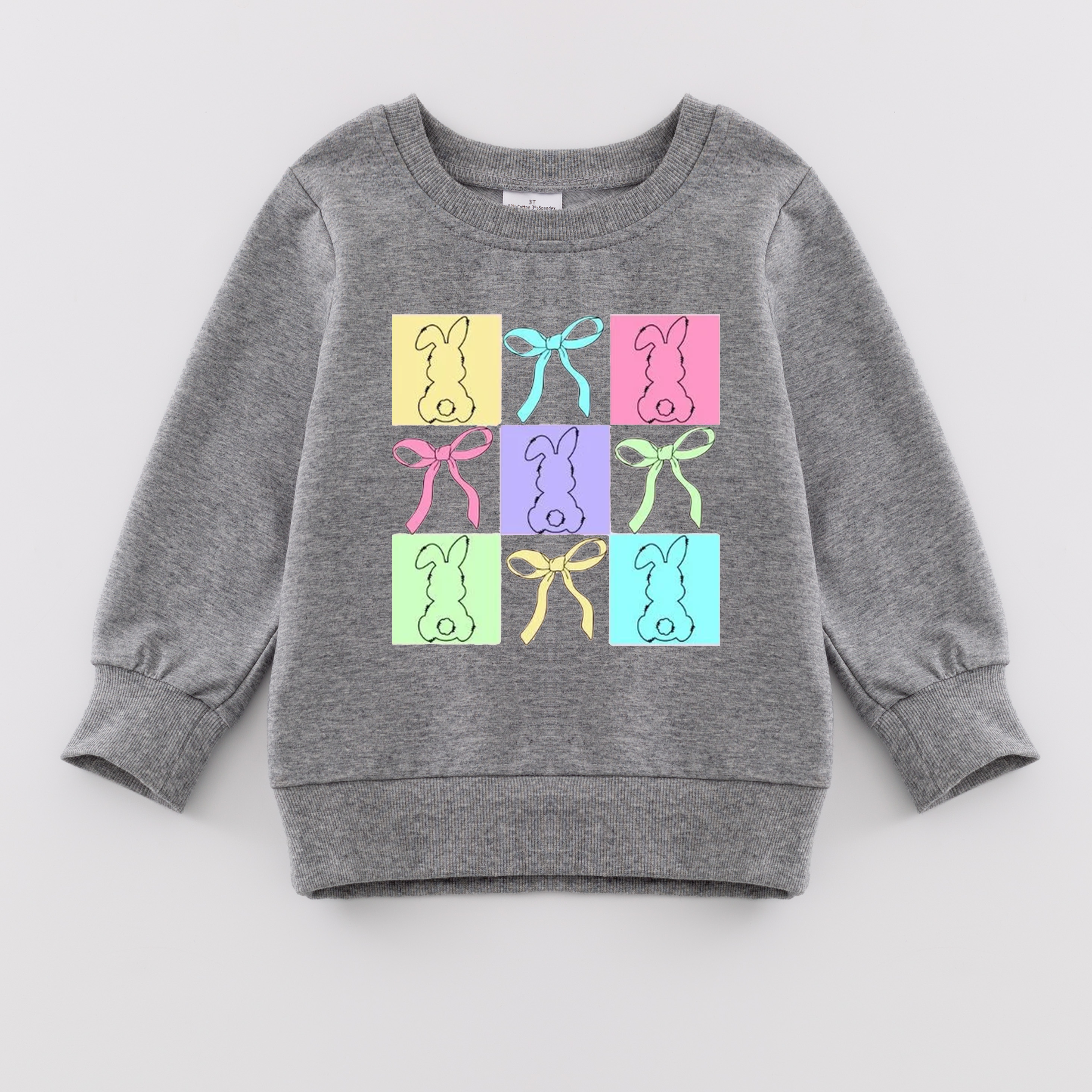 （Pre Order）Mommy and Me Easter Bunny Print Sweatshirt