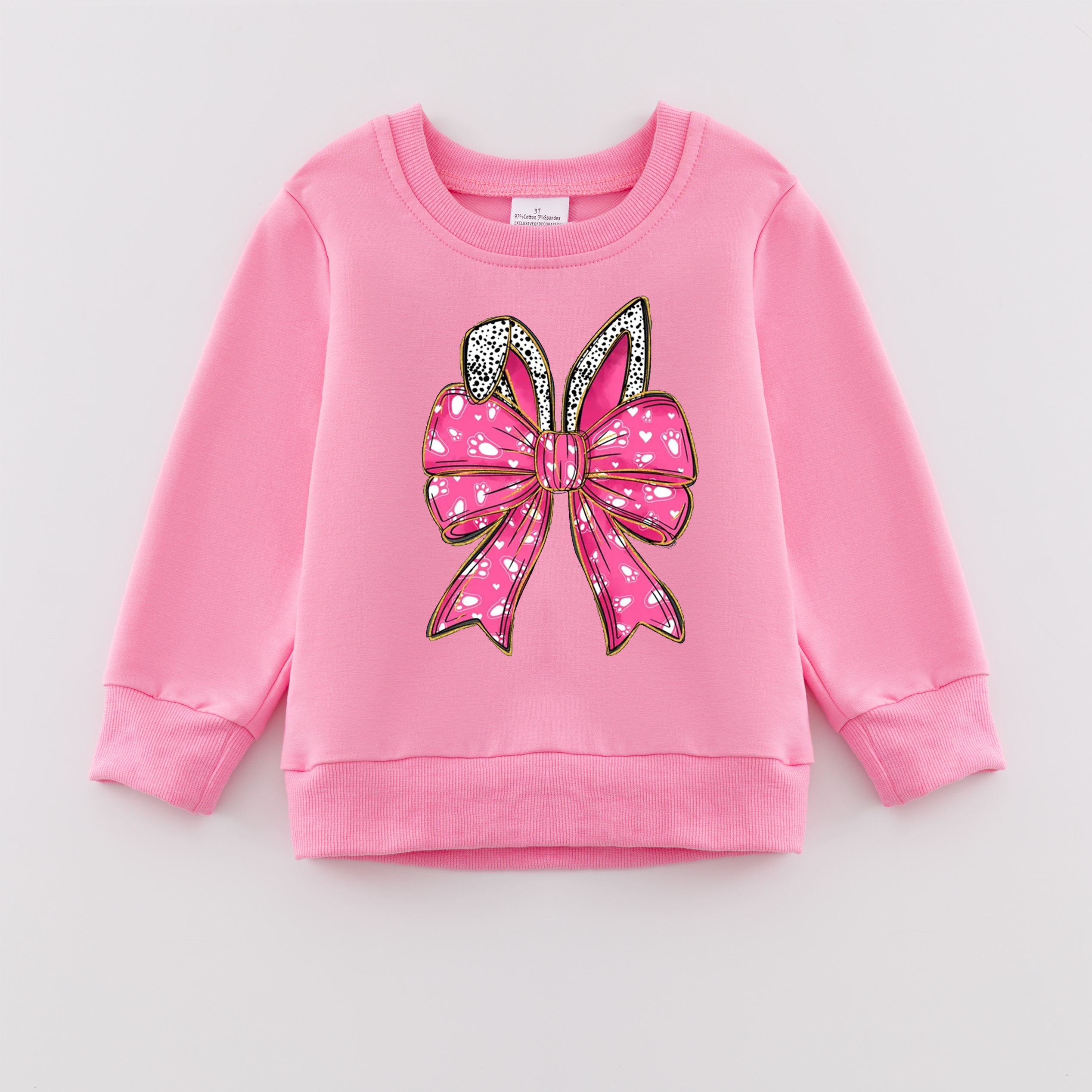 （Pre Order）Girls Easter Bunny Print Sweatshirt