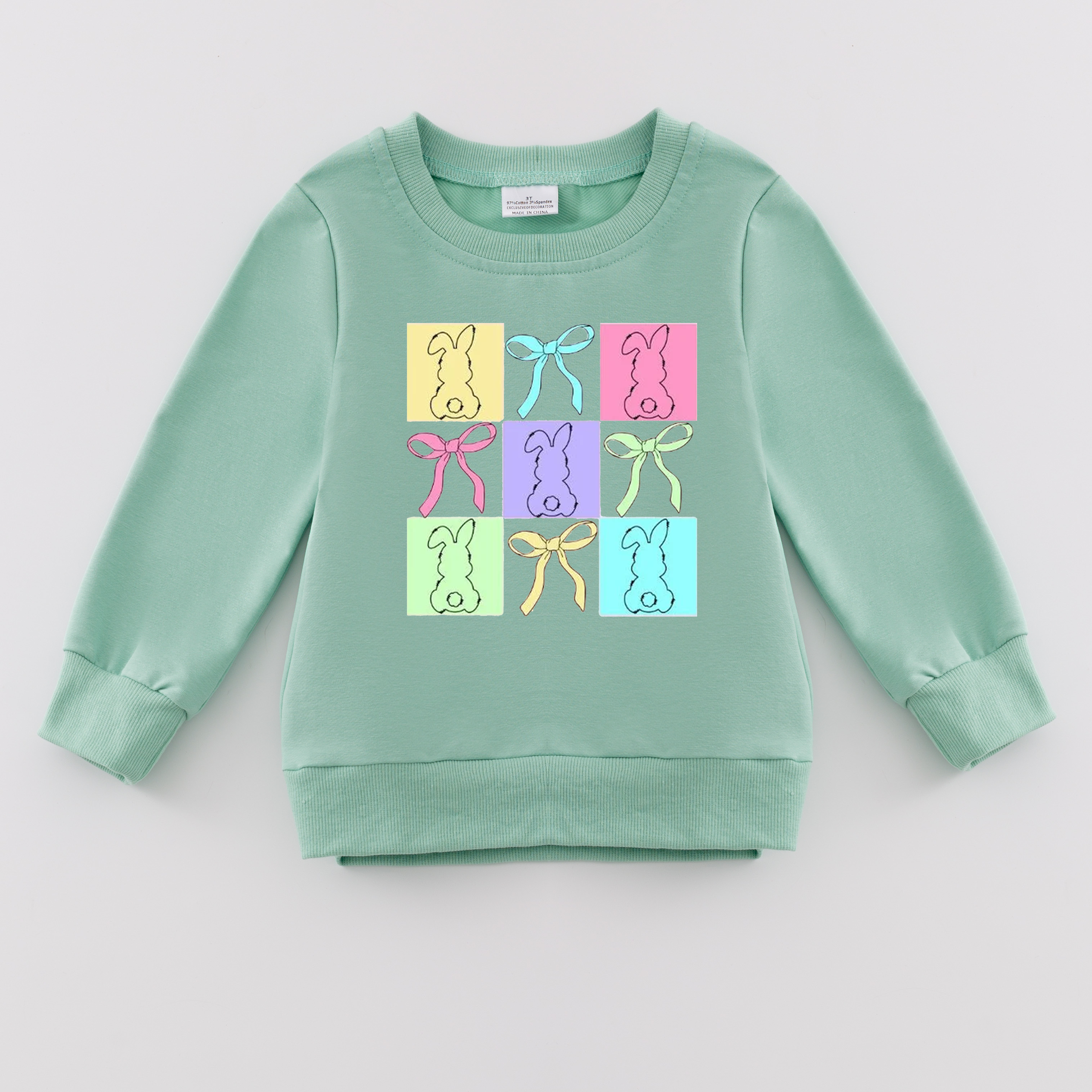 （Pre Order）Girls Easter Bunny Print Sweatshirt