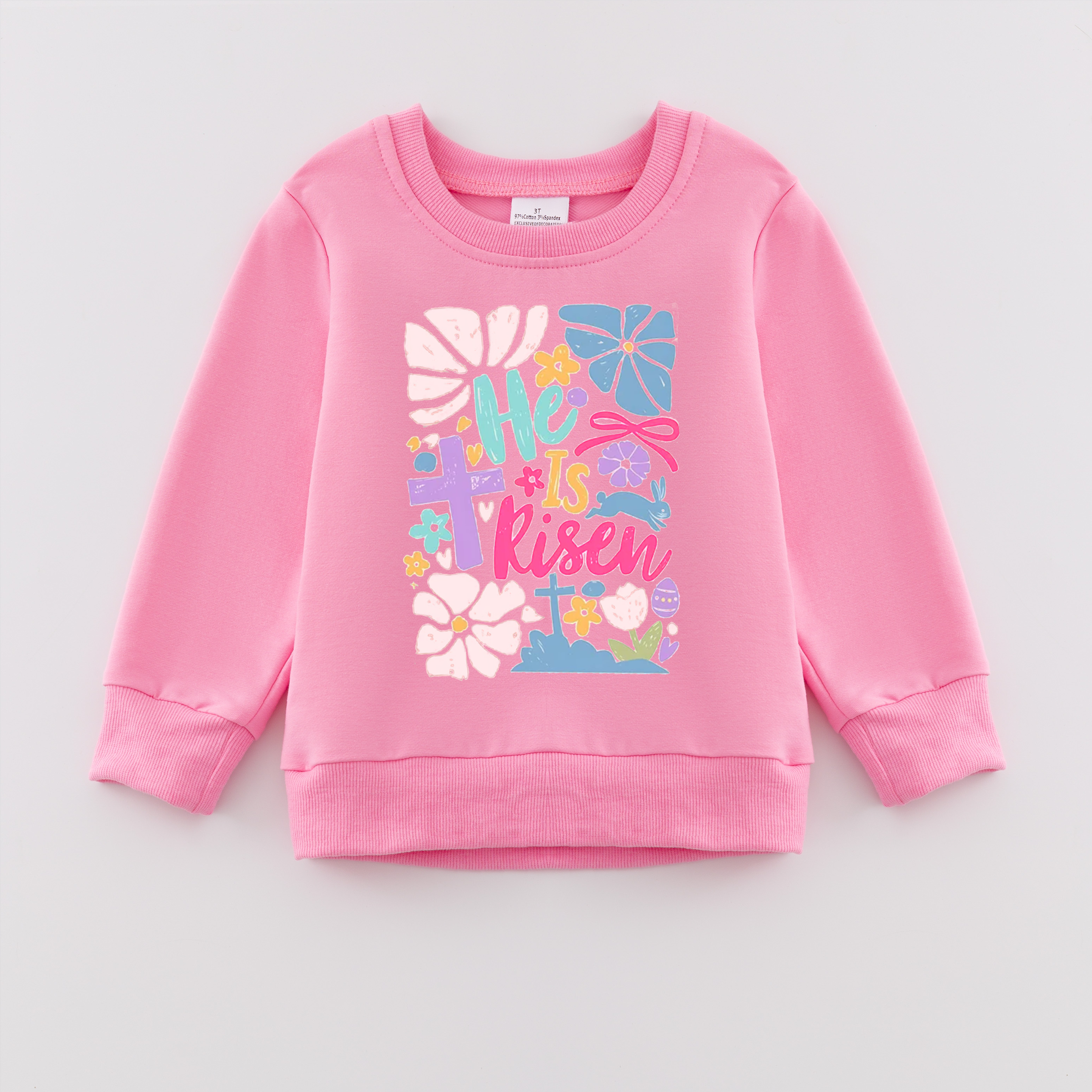 （Pre Order）Girls Easter Bunny Print Sweatshirt