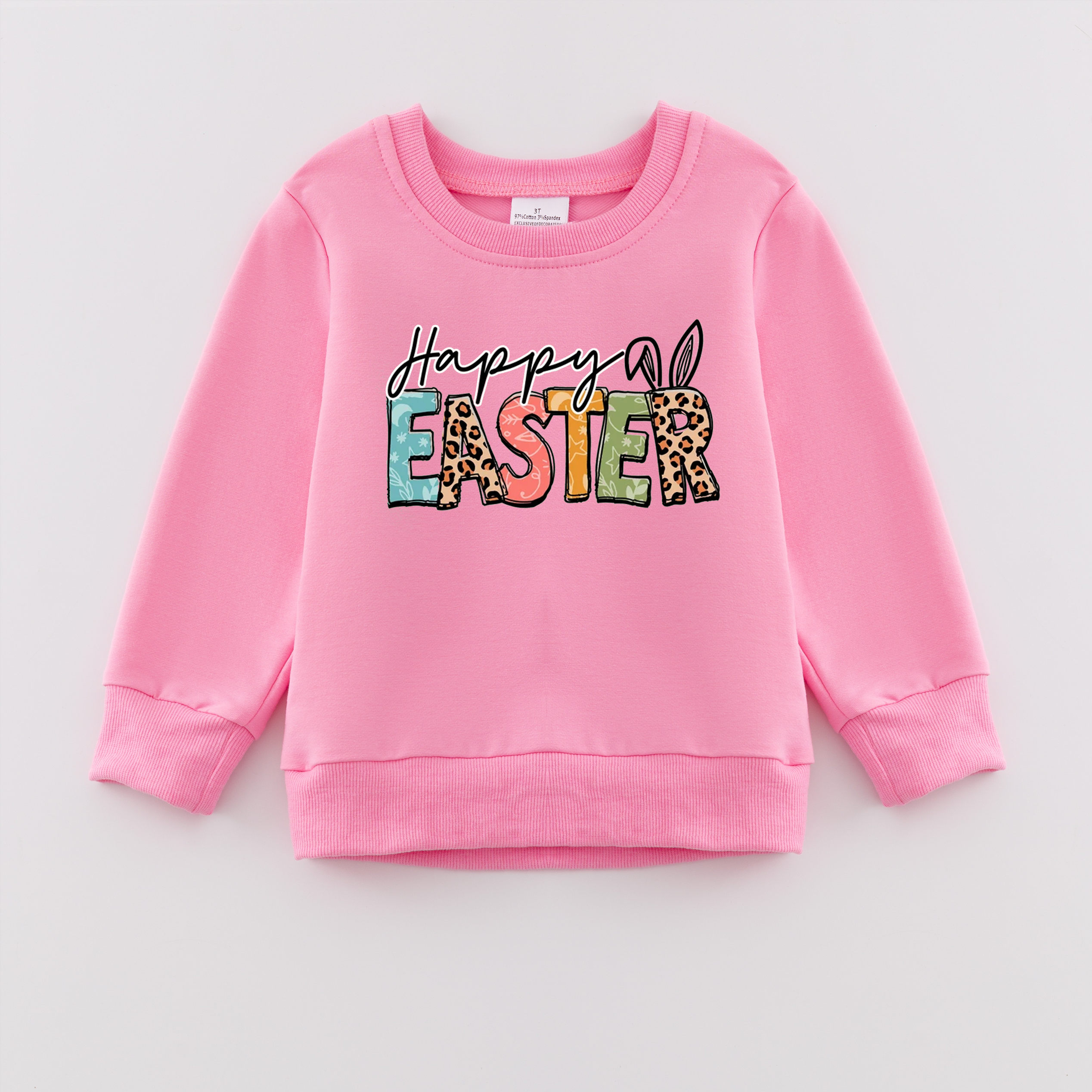 （Pre Order）Girls Easter Bunny Print Sweatshirt