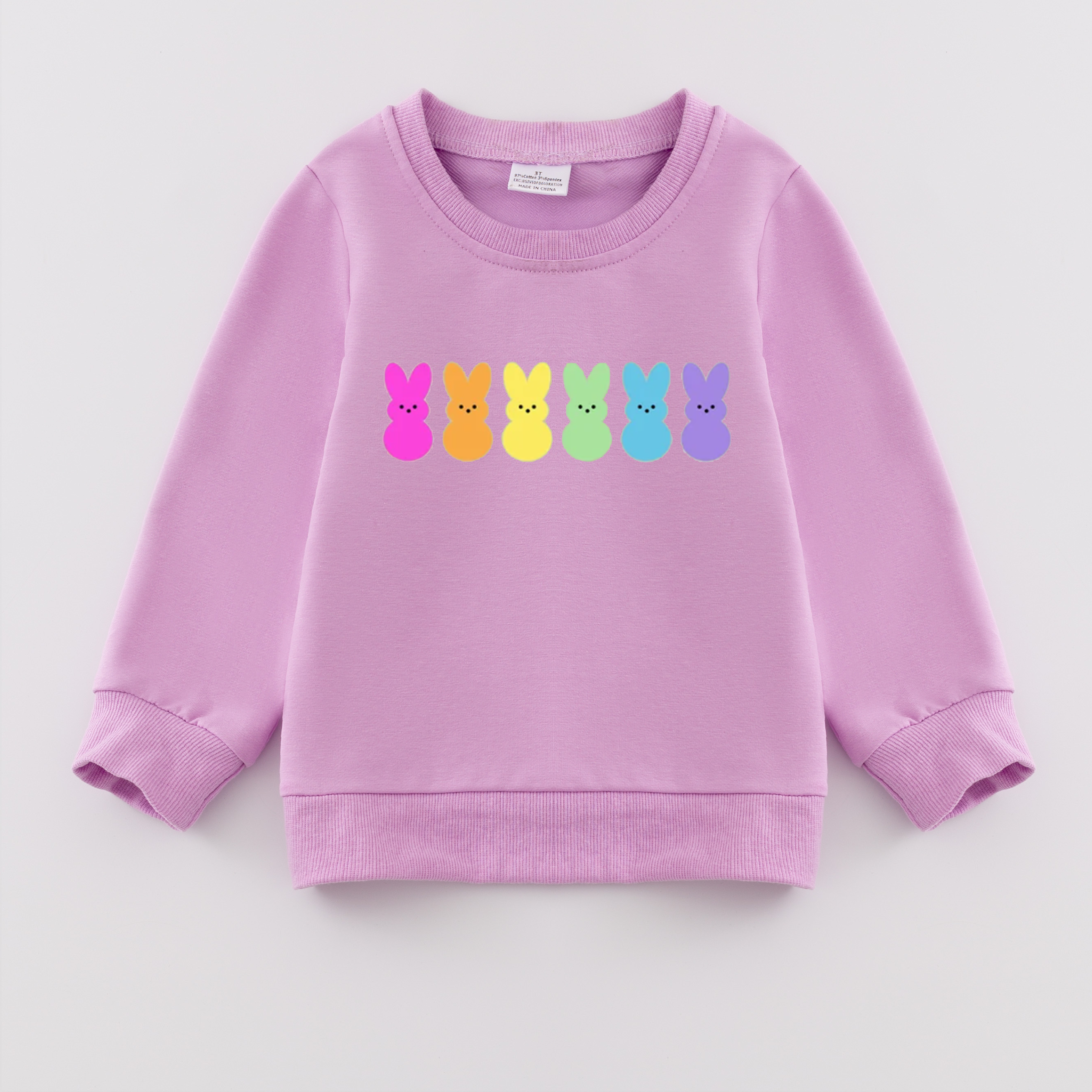 （Pre Order）Girls Easter Bunny Print Sweatshirt